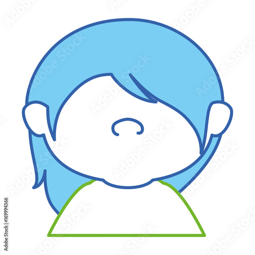 cute little girl shirtless character vector illustration design