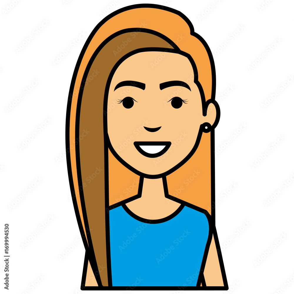 beautiful woman avatar character vector illustration design