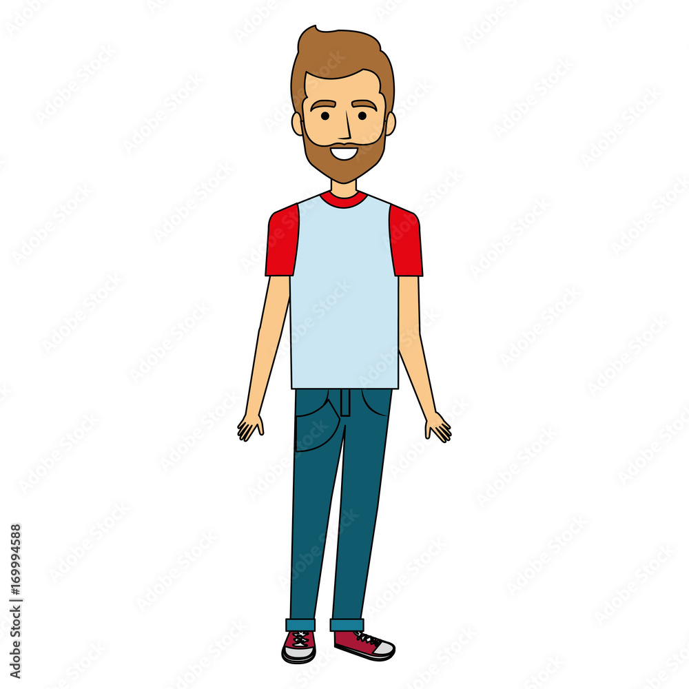 young man with beard avatar character vector illustration design young man with beard avatar character vector illustration design