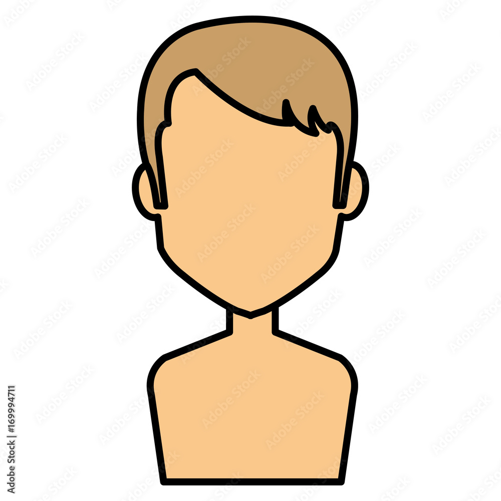 young man shirtless avatar character vector illustration design young man shirtless avatar character vector illustration design