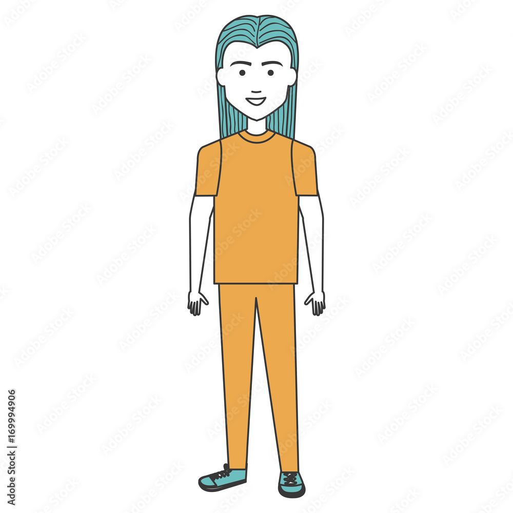 young man head with long hair avatar character vector illustration design young man head with long hair avatar character vector illustration design