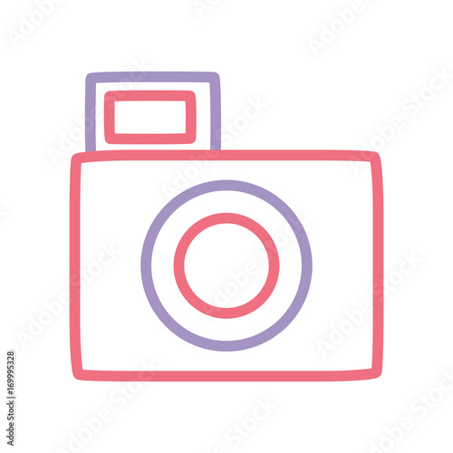 photographic camera icon over white background vector illustration