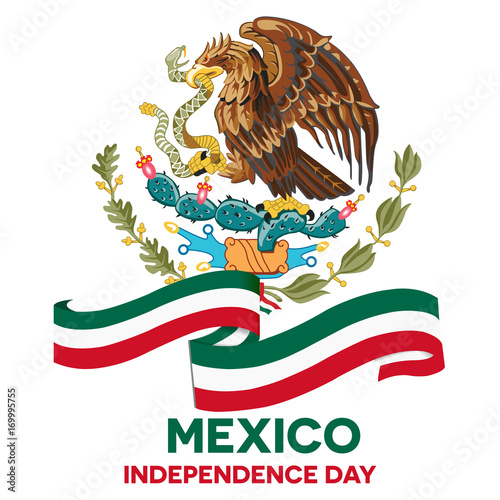Mexico independence day abstract background design coupon banner and flyer, postcard, celebration vector illustration
