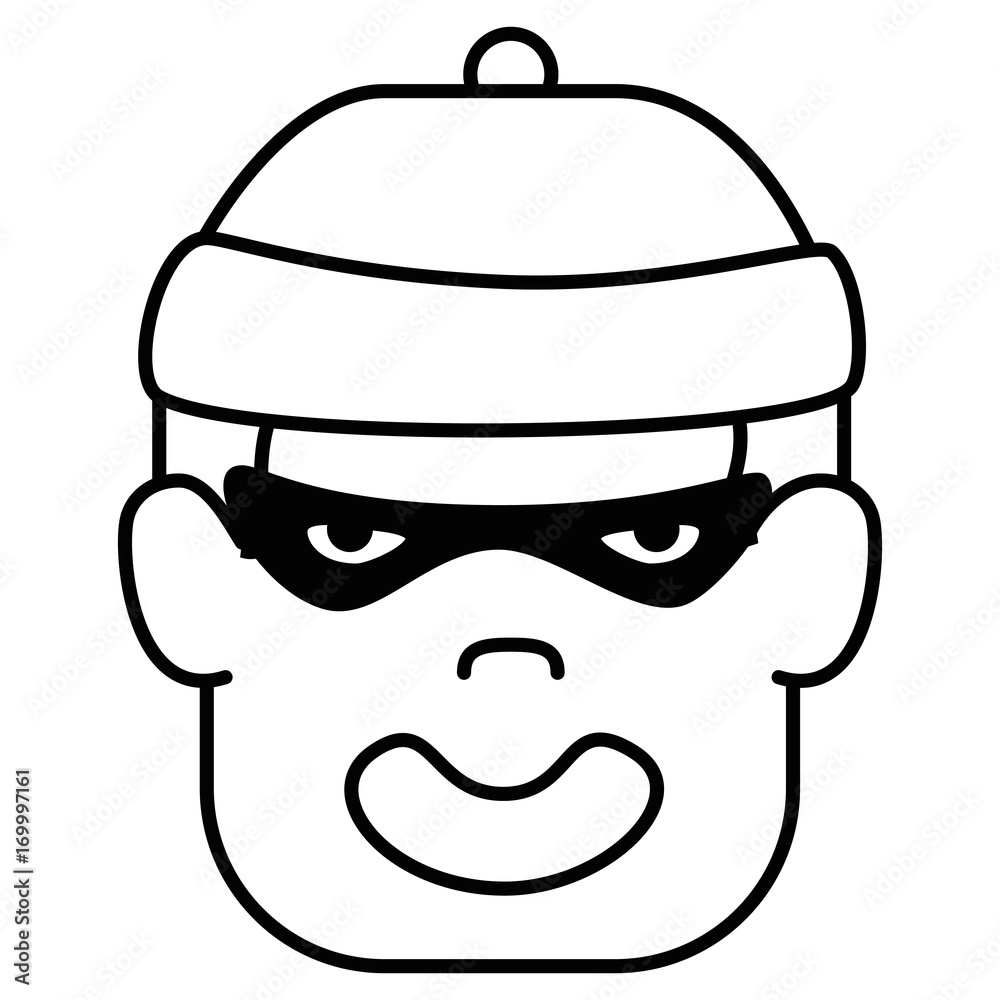 thief avatar character icon vector illustration design thief avatar character icon vector illustration design