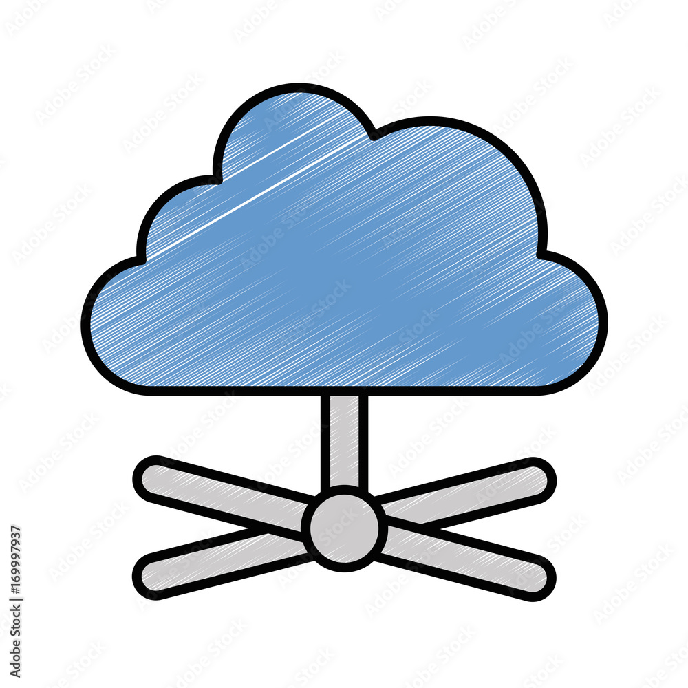 cloud computing isolated icon vector illustration design