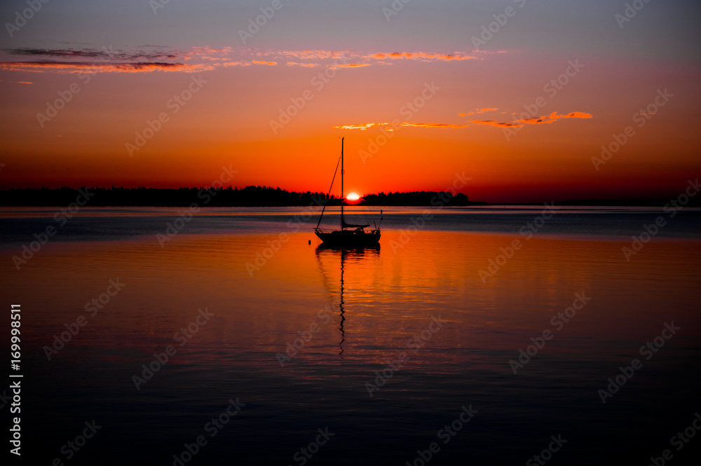 Sunrise sailing at Montague, Prince Edward Island