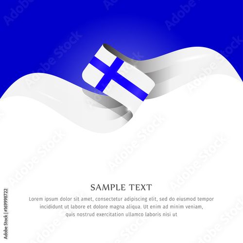 Abstract background flag. Background flag ribbon for liberty, national event, celebration, brochure, slide show, and general election. Abstract color background Finland flag ribbon vector.