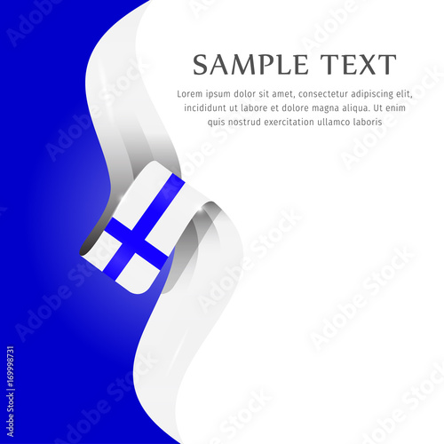 Abstract background flag. Background flag ribbon for liberty, national event, celebration, brochure, slide show, and general election. Abstract color background Finland flag ribbon vector.