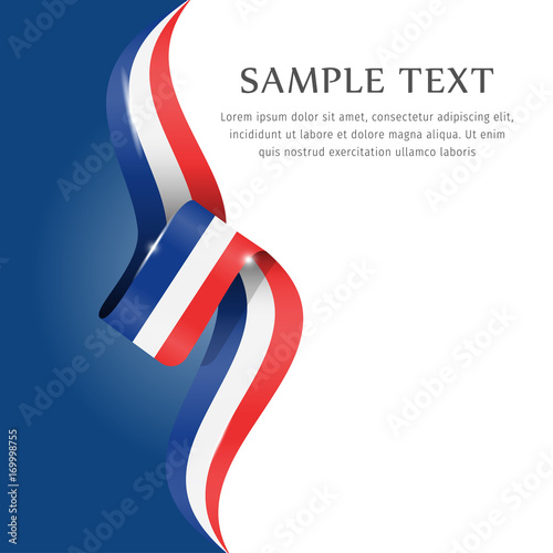 Abstract background flag. Background flag ribbon for liberty, national event, celebration, brochure, slide show, and general election. Abstract color background France flag ribbon vector.