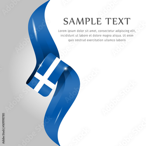 Abstract background flag. Background flag ribbon for liberty, national event, celebration, brochure, slide show, and general election. Abstract color background Sweden flag ribbon vector.