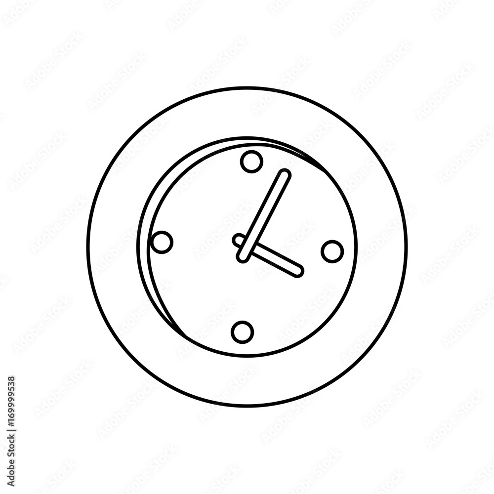 clock icon over white background vector illustration clock icon over white background vector illustration
