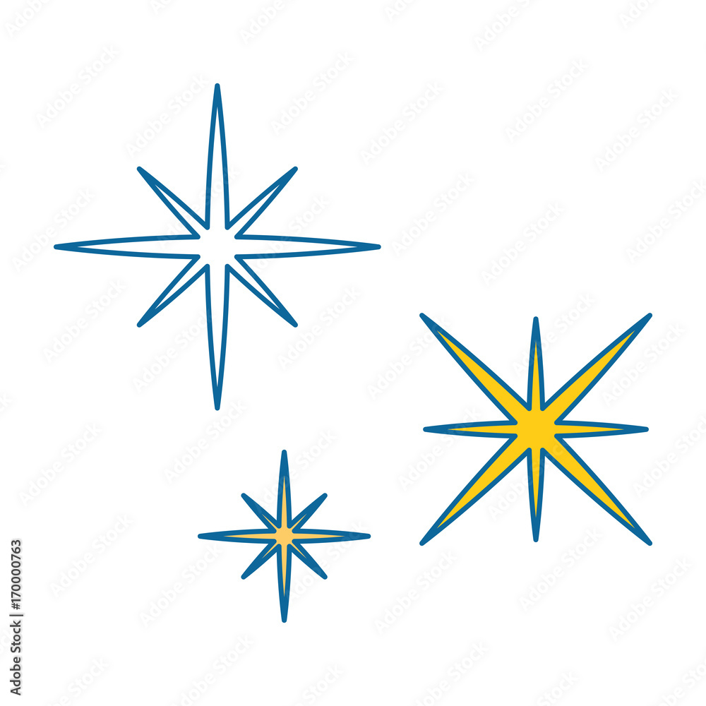 Fototapeta premium starry sky scene icon vector illustration design