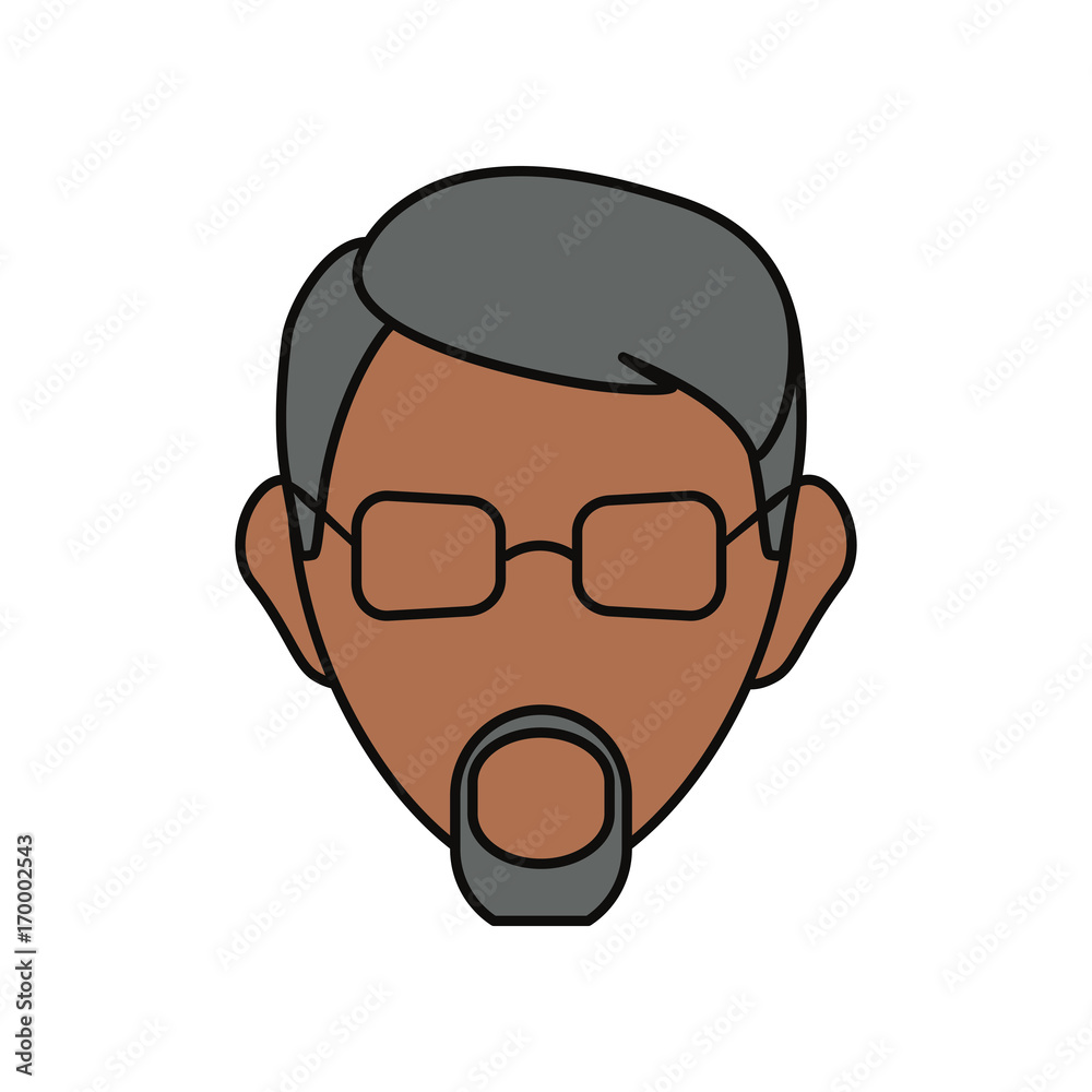 man with glasses icon over white background vector illustration man with glasses icon over white background vector illustration