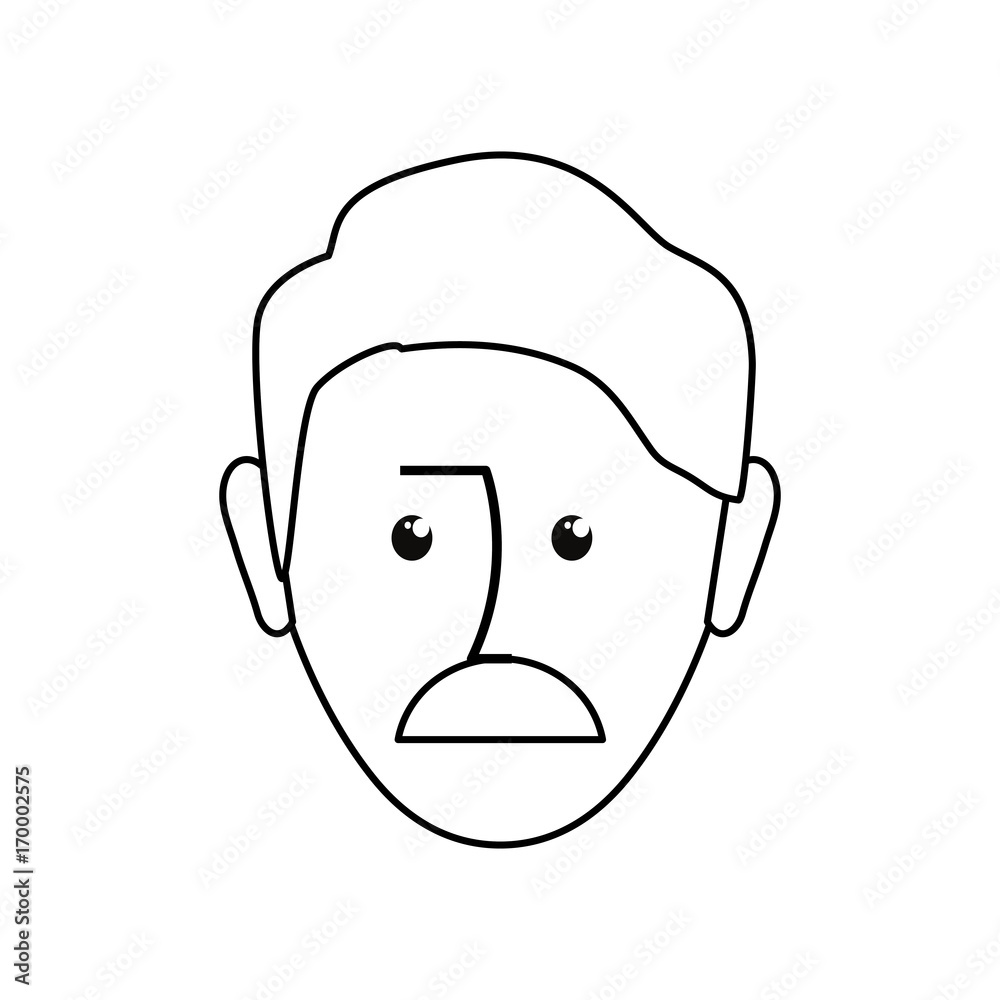 man with glasses icon over white background vector illustration