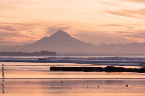 Sunset Mount Taranaki New Zealand