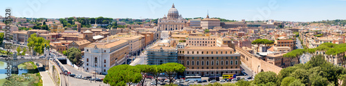 Aerial panorama of central Rome including the Vatican City