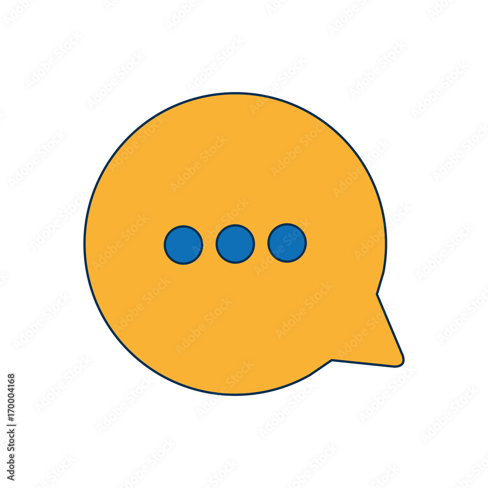 Fototapeta premium speech bubble icon over white background vector illustration
