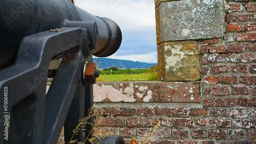 Cannon placed on a Fort George bastion photo