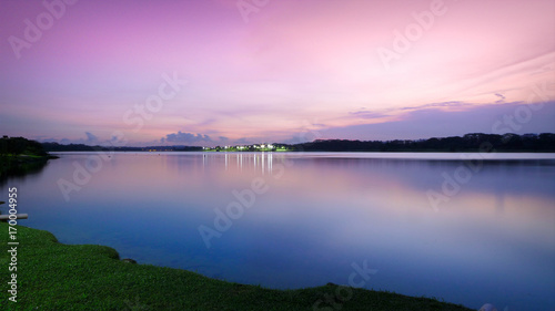 Lower Seletar Reservoir, Yishun Singapore: Beautiful sunset over Lower Seletar Reservoir