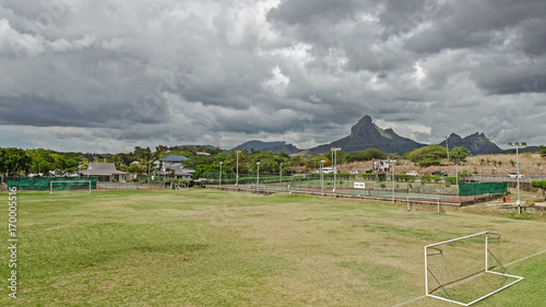 A football field in Mauritius photo