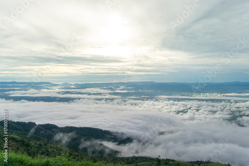 View nature mountain sky and fog phu tubberk thailand © sompong_tom