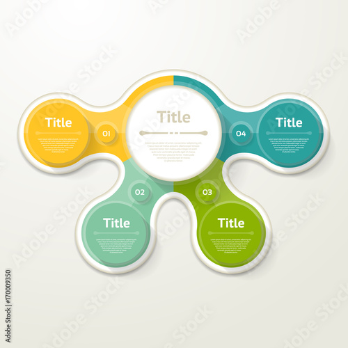 Vector infographic template for diagram, graph, presentation and chart. Business concept with 4 options, parts, steps or processes