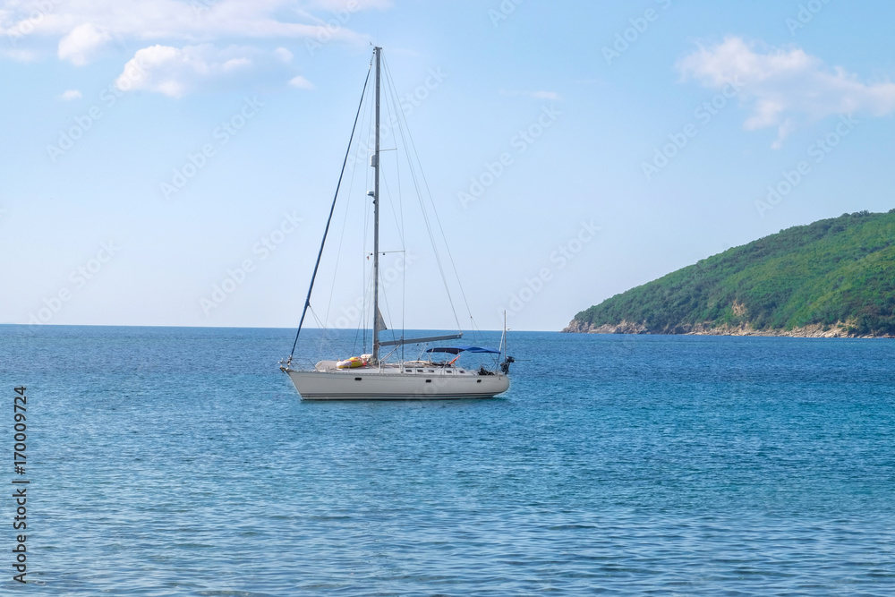 View of beautiful seascape on summer day View of beautiful seascape on summer day