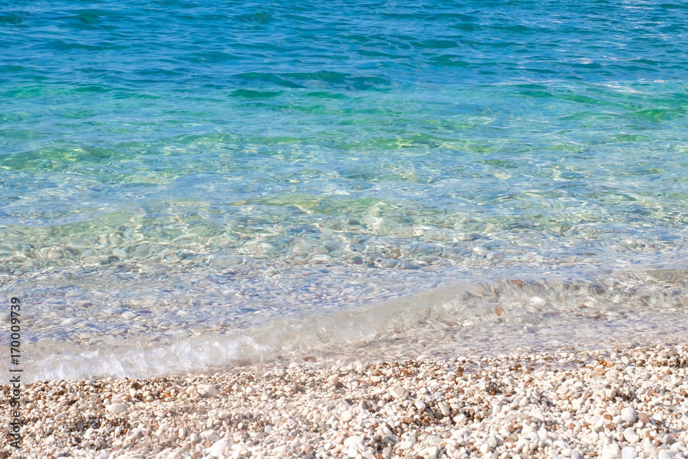 View of beautiful seascape on summer day View of beautiful seascape on summer day