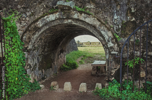 Old gate in the Galle fort, Sri Lanka