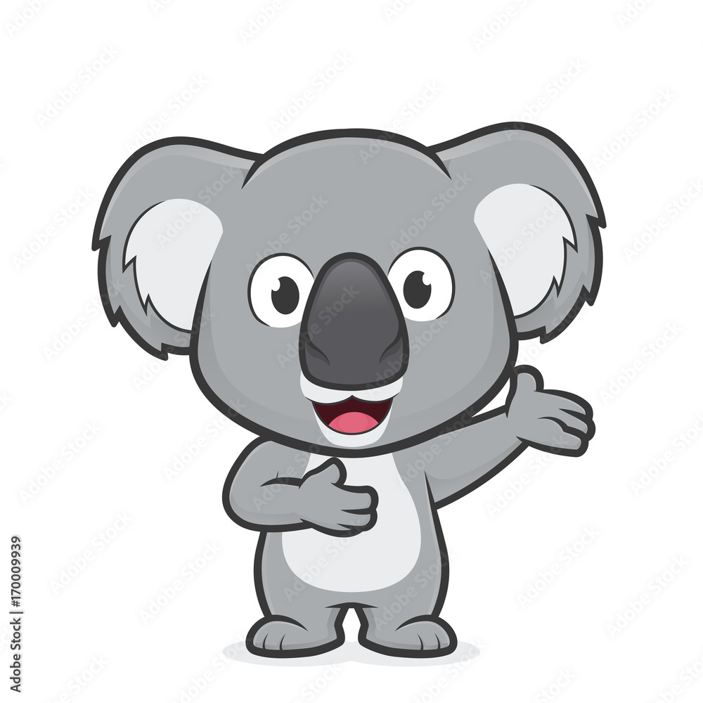 Naklejka premium Koala w powitalnym geście