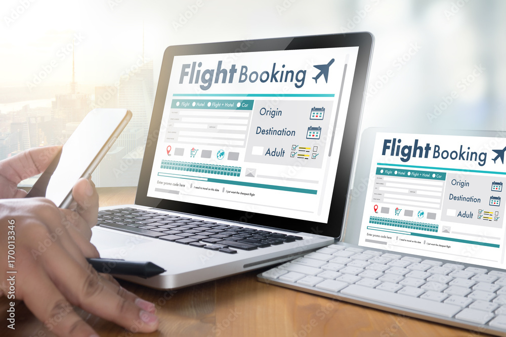 GO Flight Booking Air Online Ticket Book Concept GO Flight Booking Air Online Ticket Book Concept