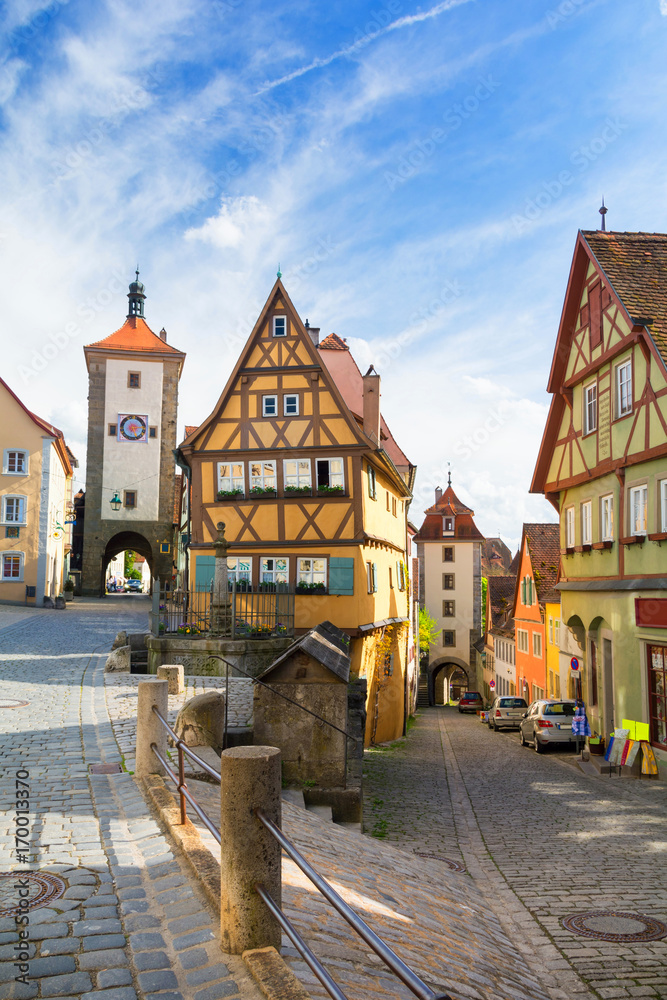 medieval town Rothenburg ob der Tauber, Bavaria, Germany