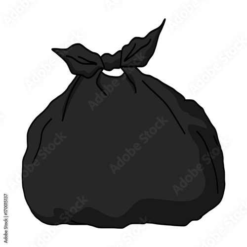 trash bags isolated illustration on white background