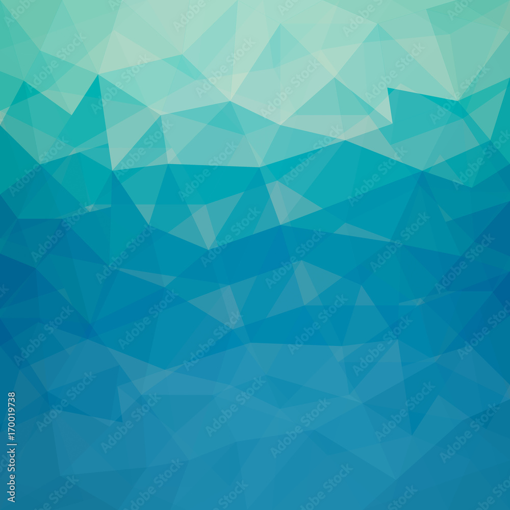 Fototapeta premium Pattern of blue geometric shapes - Vector