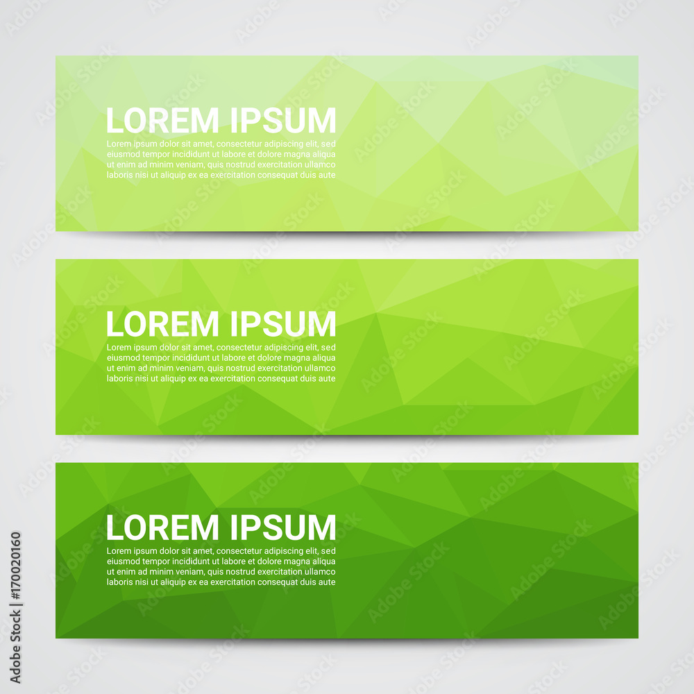 Web banner, Header layout template, Abstract green geometric pattern background - Vector Web banner, Header layout template, Abstract green geometric pattern background - Vector
