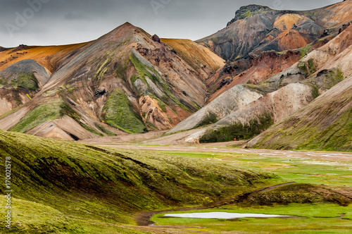 Quadro su tela Massif du Landmannalaugar en Islande