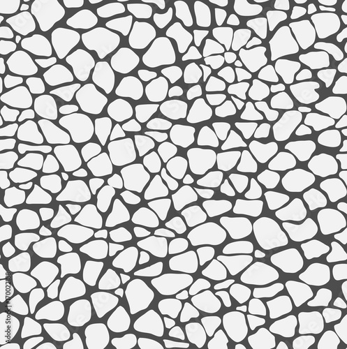 Seamless grey chaotic mosaic pattern.