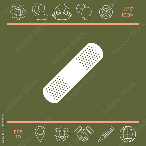 Medical  plaster, adhesive bandage icon