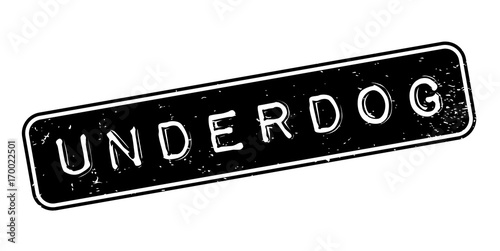 Underdog rubber stamp. Grunge design with dust scratches. Effects can be easily removed for a clean, crisp look. Color is easily changed.