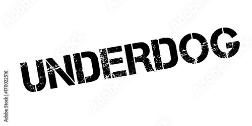 Underdog rubber stamp. Grunge design with dust scratches. Effects can be easily removed for a clean, crisp look. Color is easily changed.