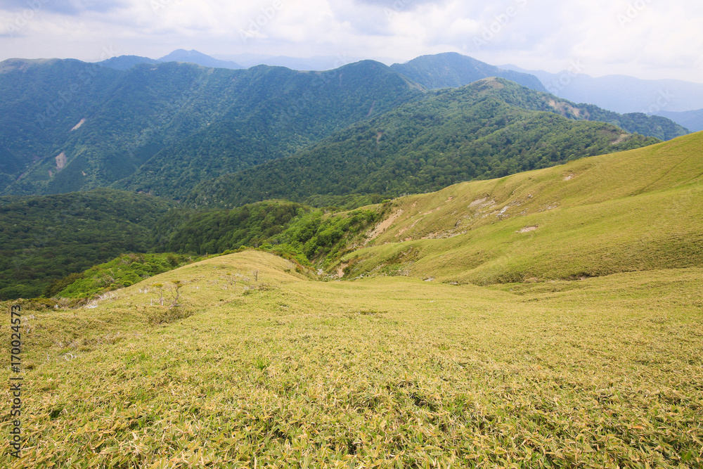 Fototapeta premium 徳島県三好市 三嶺 遊歩道からの風景