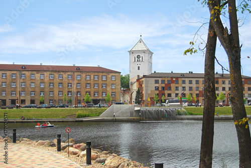 Jelgava, Latvia - Jāņa Čakstes Boulevard was completely rebuilt with a two-level promenade for leisurely walks and bicycle riding. photo