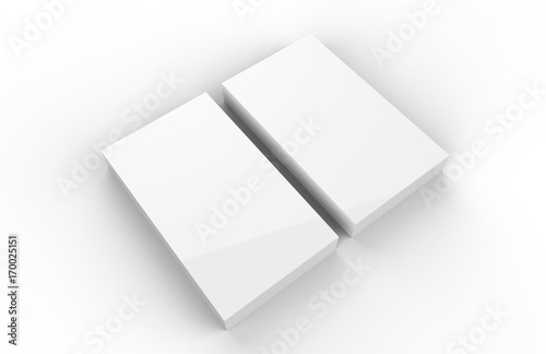 Business Card Mock Up On Isolated White Background