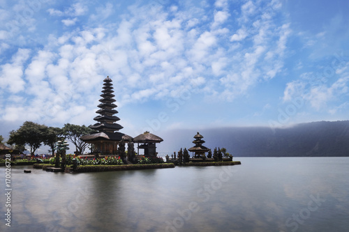 Pura Ulun Danu Brantan temple in a lake, Bali