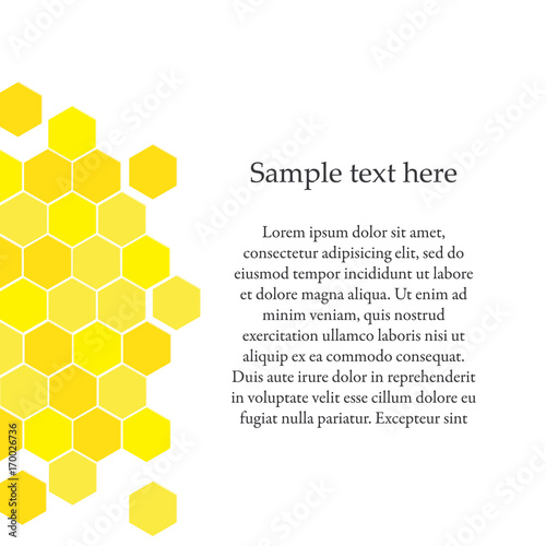 Vector Illustration of Geometric Hexagons Background. Honeycomb Background.