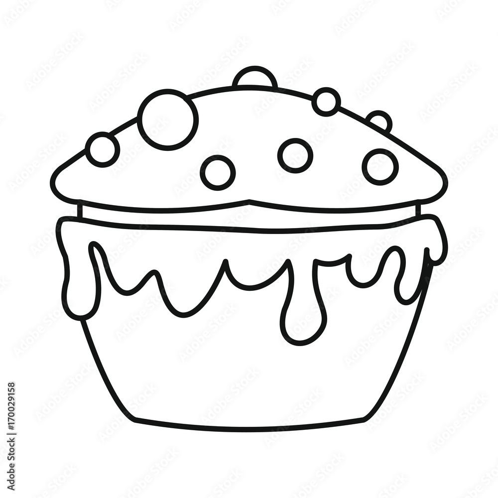 Tasty cake icon in outline style vector illustration for design and web isolated Tasty cake icon in outline style vector illustration for design and web isolated