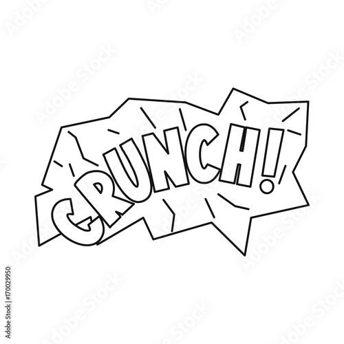 Comic bubble speech icon in outline style vector illustration for design and web