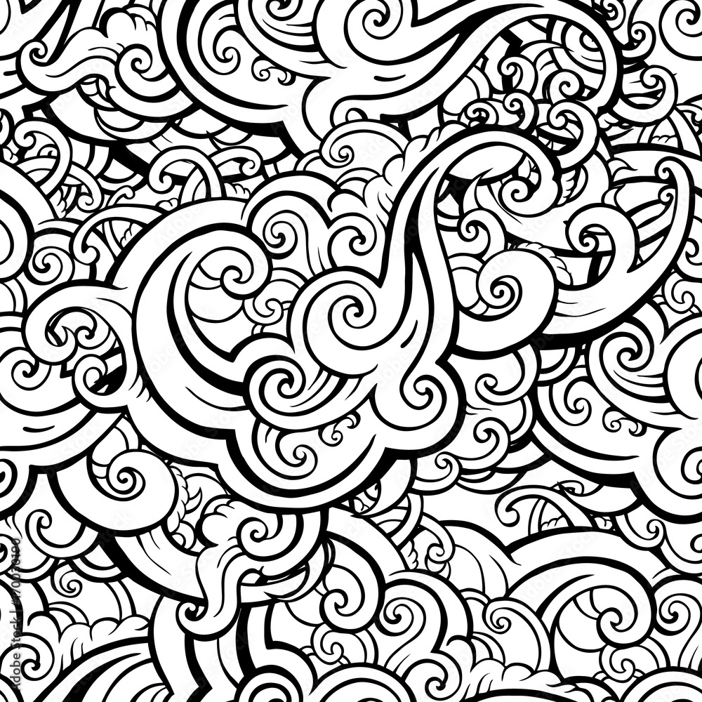 Sea waves Seamless pattern Sea waves Seamless pattern