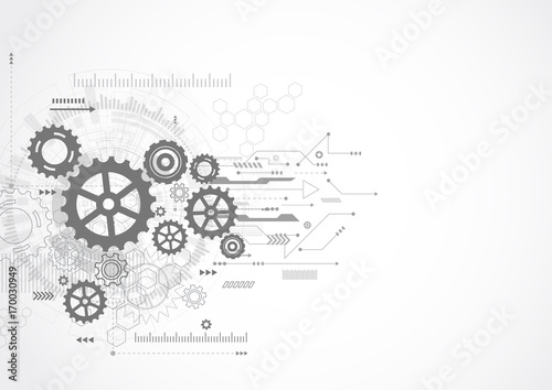 Abstract Technology Background. Communication and engineering concept. Vector illustration