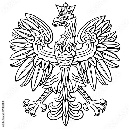 Obraz Poland eagle, polish national coat of arm, detailed vector illustration.
